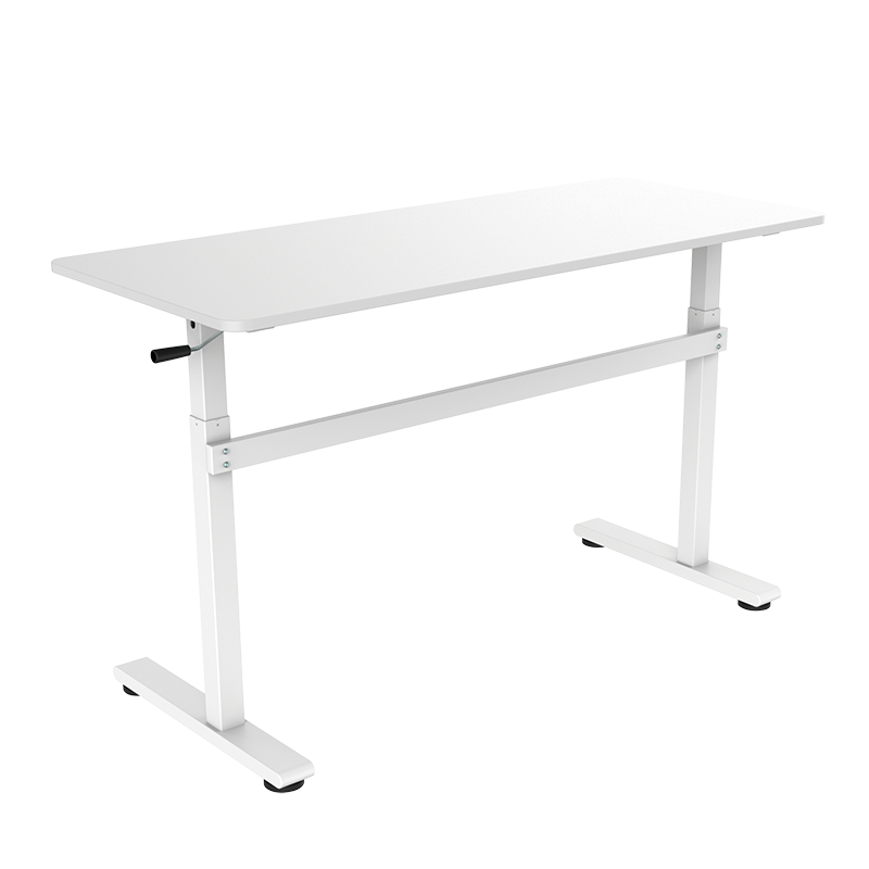Bureau assis-debout réglable manuellement 