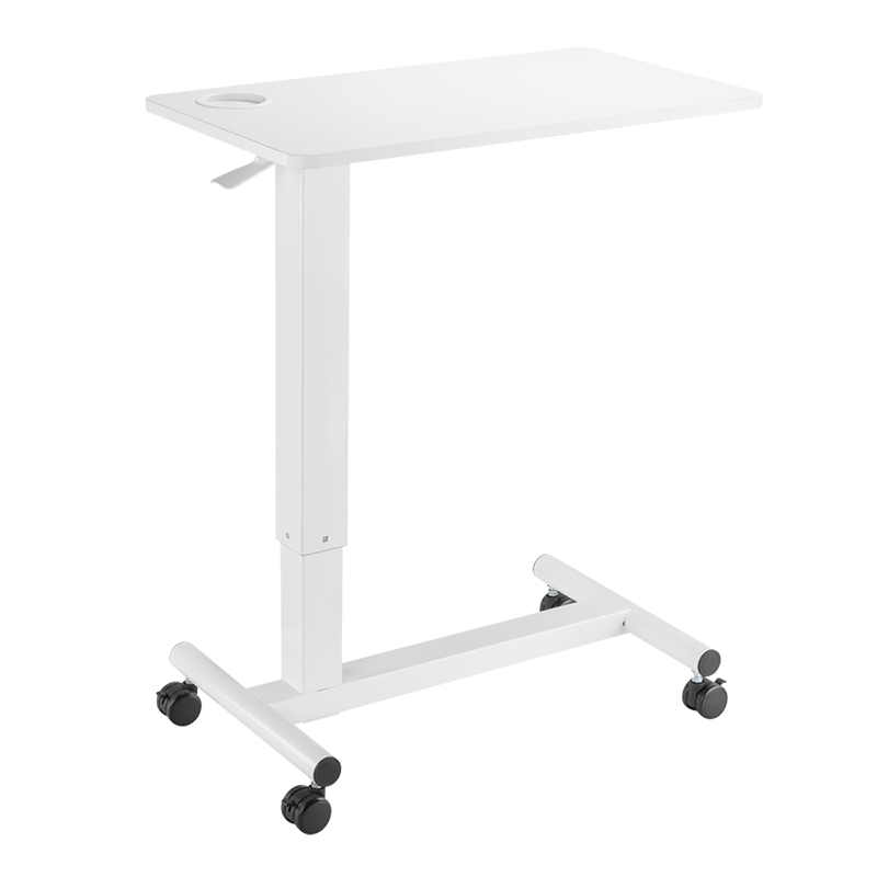 Chariot mobile table de lit avec ressort à gaz, réglable en hauteur 