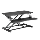 Convertisseur de bureau assis/debout avec plateau pour clavier, jusqu'à 20 kg, réglable électriquement, noir 