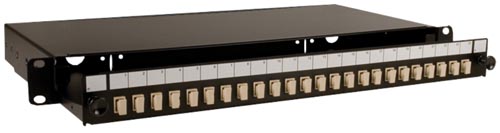 Tiroir Optique 19" pour 24 SC simplex / 24 LC duplex - Noir 