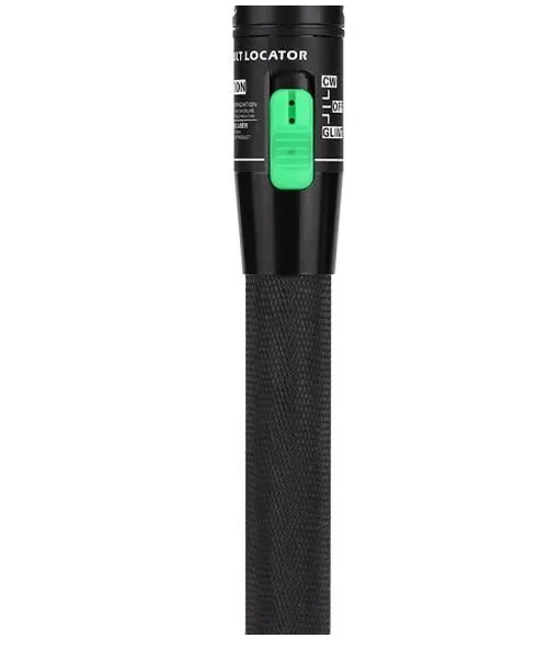 Testeur de Câble Fibre Optique - 30 mW - Laser Rouge - Aluminium Noir - 30 m