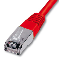 Cordon blindé RJ45 CAT.6a S-STP 1,00m Rouge