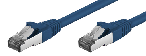 Cordon blindé RJ45 CAT.6a S-STP LSOH  3,00m Bleu