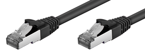 Cordon blindé RJ45 CAT.6a S-STP LSOH 15,00m Noir