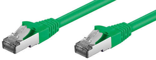Cordon blindé RJ45 CAT.6a S-STP LSOH 1,00m Vert