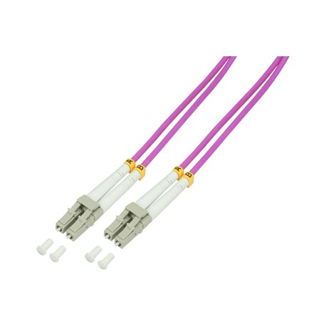 [1300183] Jarretière optique LC - SC Om3 Duplex Multimode 50/125µ 1,00m