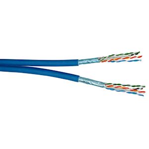 Câble réseau 2x4 paires AWG22 Cat.7A 1200 MHz S/FTP (écran+tresse ...