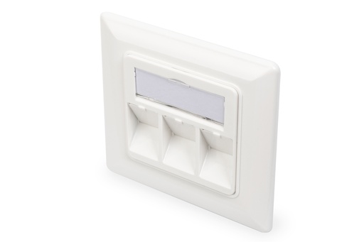 [1405104] Plaque frontale DIGITUS pour Keystone jacks, 3x RJ45