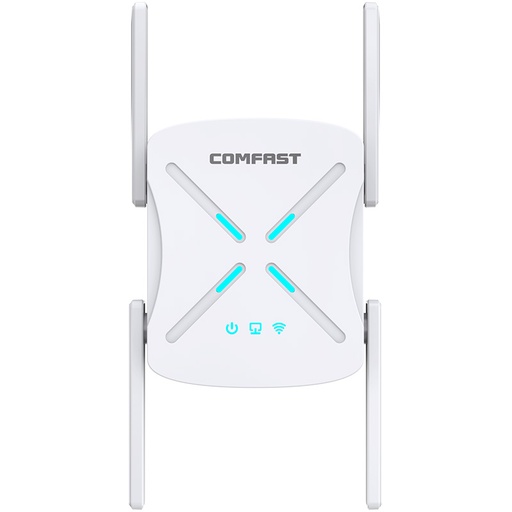 [1106036] Comfast CF-XR182 AX1800 WiFi6 Sans fil répéteur double bande ulrta vitesse pour les jeux Leic-Core Gigabit Port 4