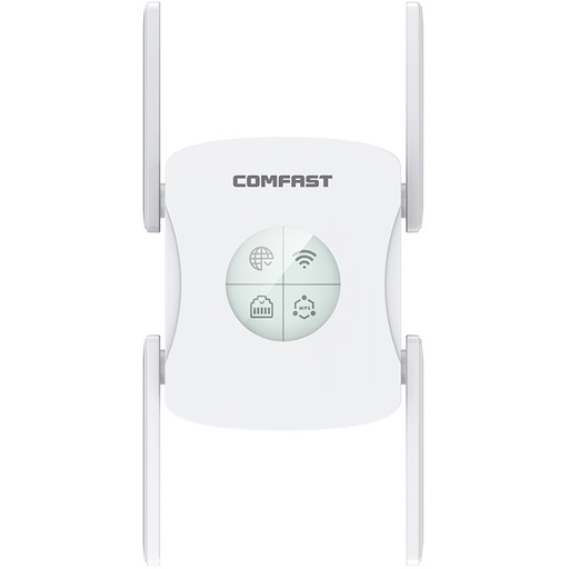 [1105223] Comfast CF-XR182 AX1800 WiFi6 Sans fil répéteur double bande ulrta vitesse pour les jeux Leic-Core Gigabit Port 4 Antennes