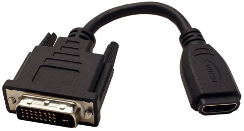 [1101645] Adaptateur DVI-D (24+1) Mâle > HDMI Femelle 0,15m