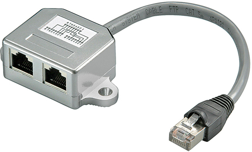 [1101824] Doubleur RJ45 cordon CAT 5e avec oreilles