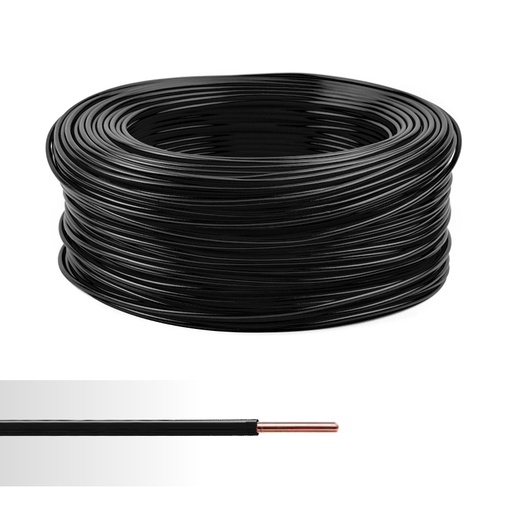 [1880002] FIL TH 1,5mm2-Noir-PLASTICABLE TH-Rouleau