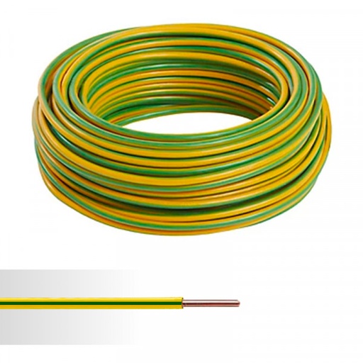 [1880005] FIL TH 1,5mm2-Vert,Jaune-PLASTICABLE TH-Rouleau
