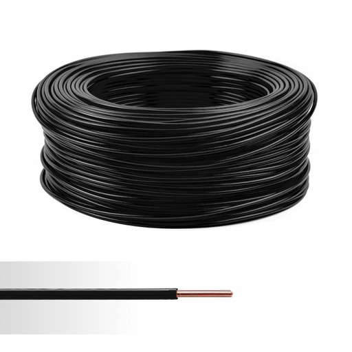 [1880010] FIL TH 2,5mm2-Noir-PLASTICABLE TH-Rouleau