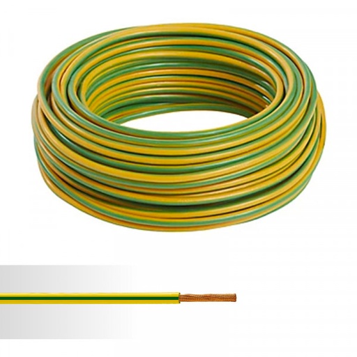 [1880012] Fil TH 6mm2-Vert_Jaune-Plasticable TH-Rouleau