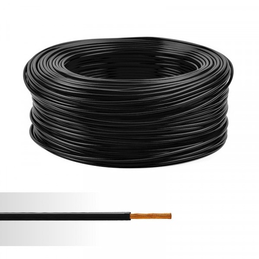 [1880015] Fil TH 6mm2-Noir-Plasticable TH-Rouleau