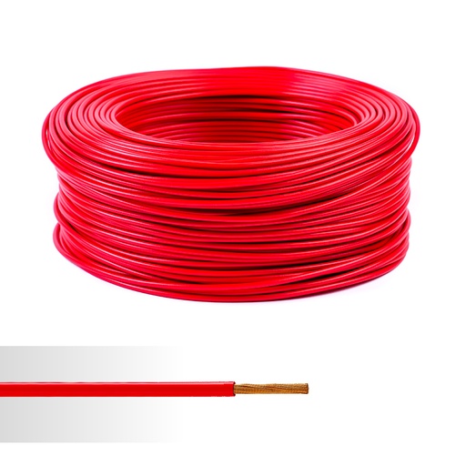 [1880019] Fil TH 10mm2-Rouge-Plasticable TH-Rouleau