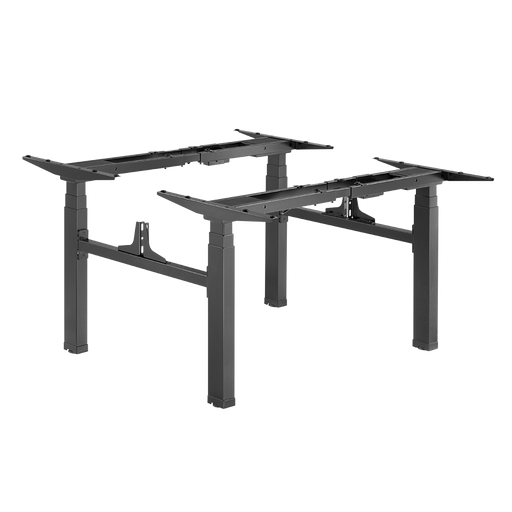 [1851006] Structure de table double poste de travail réglable électriquement, 4 moteurs, noir 