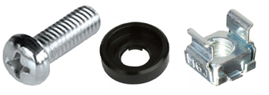 [1402532] Kit de 50 écrous cage Rond noir + vis (M6)